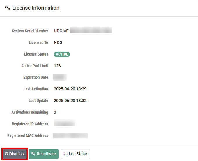 License Info